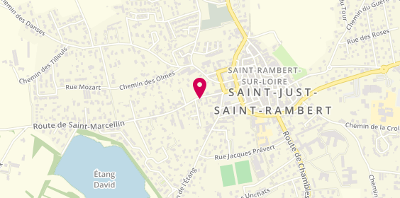 Plan de BAGROWSKI Emilie, 5 Route de Saint Marcellin, 42170 Saint-Just-Saint-Rambert