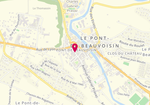 Plan de PERREON Sandra, Rue du Professeur Trillat, 38480 Le Pont-de-Beauvoisin