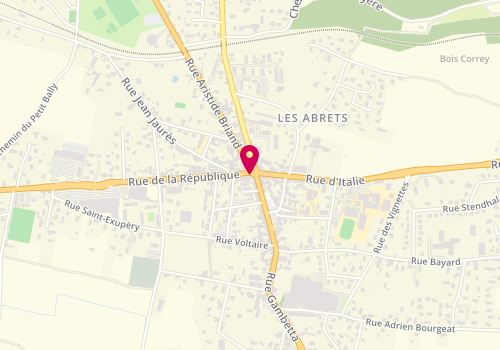 Plan de MATMOUR Amandine, 3 Rue de la République, 38490 Les Abrets-en-Dauphiné
