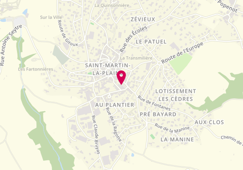 Plan de CHATAIGNON Muriel, 7 Place de la Bascule, 42800 Saint-Martin-la-Plaine