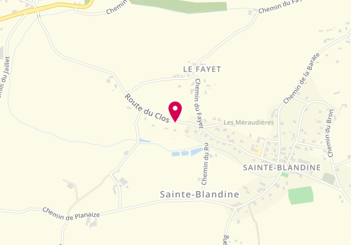 Plan de RABATEL Nathalie, 59 Route du Clos, 38110 Sainte-Blandine