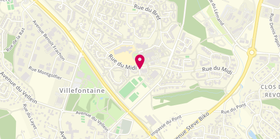 Plan de HUET Cécile, 67 Rue du Midi, 38090 Villefontaine