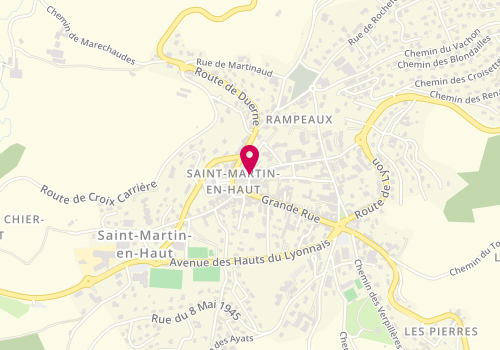 Plan de VERICEL Carine, 1 Place de l'Eglise, 69850 Saint-Martin-en-Haut