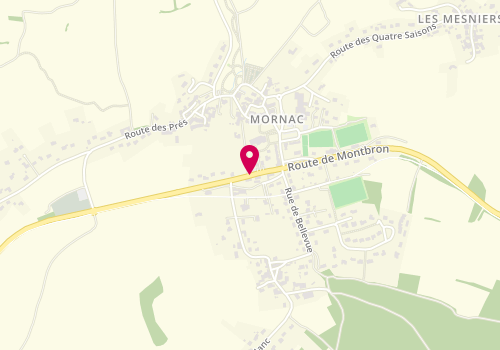 Plan de THIBAUD Béatrice, 17 Route de Montbron, 16600 Mornac
