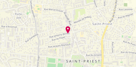 Plan de MAHDJOUBA Hinda, 7 Rue Johanny Berlioz, 69800 Saint-Priest