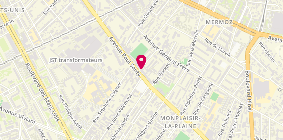 Plan de BRIENS Marie-Charlotte, 103 Avenue Paul Santy, 69008 Lyon