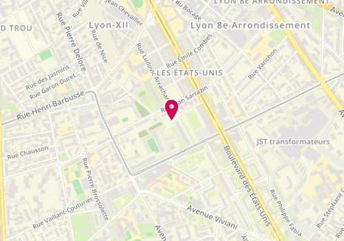 Plan de STOYANOVA Nadia, 56 Rue Ludovic Arrachart, 69008 Lyon