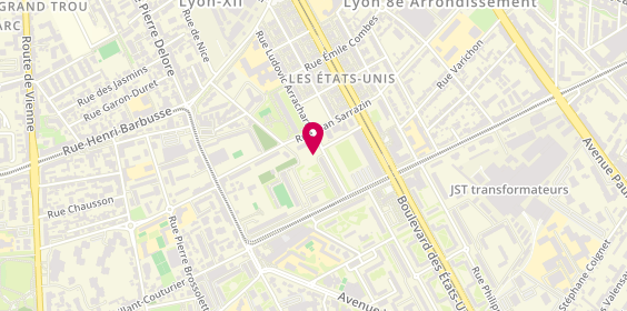 Plan de BOVEROUX Bastien, 56 Rue Ludovic Arrachart, 69008 Lyon