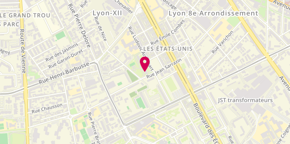 Plan de BOURGUETOU Ghyslaine, 82 Rue Jean Sarrazin, 69008 Lyon