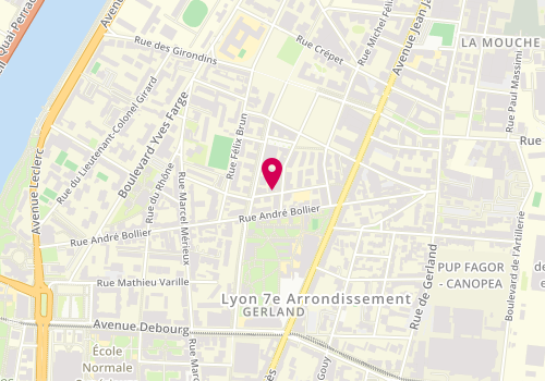 Plan de POTTERAT Elyautisse, 19 Rue Maurice Bouchor, 69007 Lyon