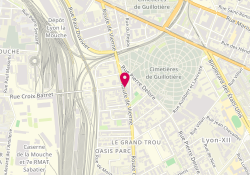 Plan de DUBOIS Ghislaine, 121 Route de Vienne, 69008 Lyon