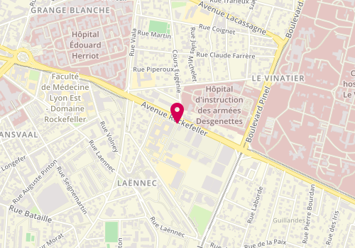 Plan de BEAUTEMPS-LAFONT Jocelyne, 60 Avenue Rockefeller, 69008 Lyon