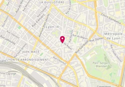 Plan de VEQUEAU Francine, 46 Rue de la Madeleine, 69007 Lyon