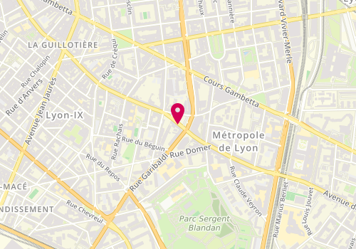 Plan de LEGRAND Marion, 170 Grande Rue de la Guillotière, 69007 Lyon