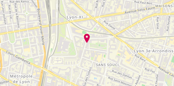 Plan de FLACARD Sandrine, 40 Rue du Dauphine, 69003 Lyon
