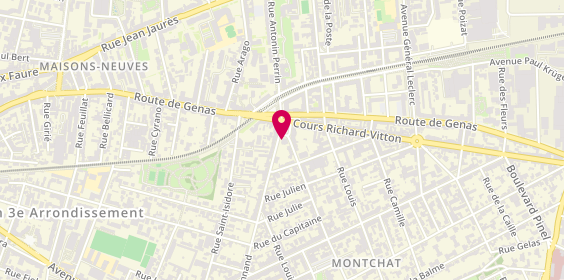 Plan de DUBOIS Charlotte, 1 Rue Bonnand, 69003 Lyon