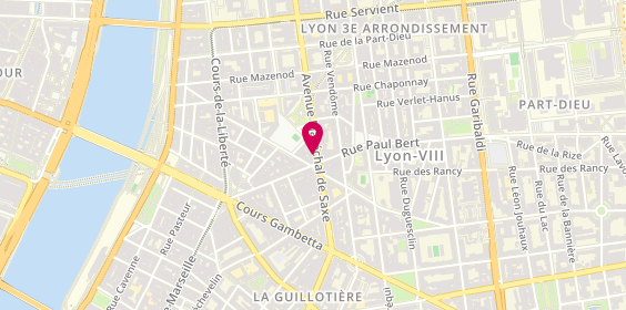 Plan de LAINE-MERMET-MARECHAL Françoise, 130 Avenue Marechal de Saxe, 69003 Lyon