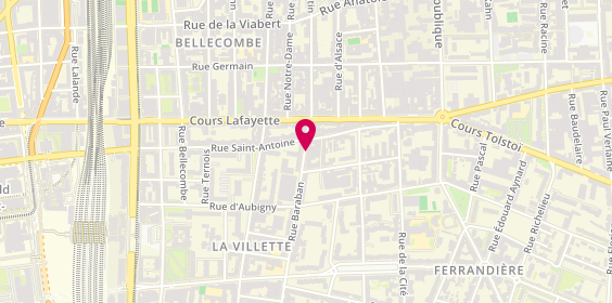 Plan de FAYOLLE Catherine, 37 Rue Baraban, 69003 Lyon
