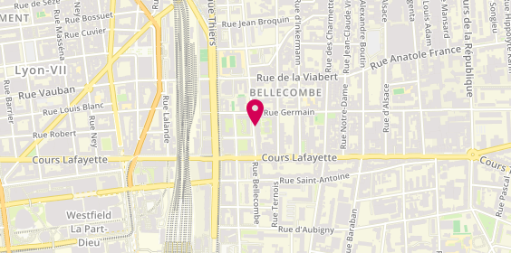 Plan de CHOUBARD Céline, 75 Rue Bellecombe, 69006 Lyon