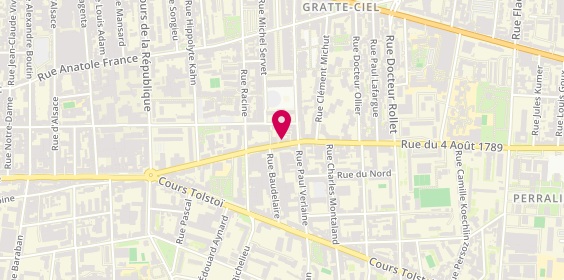 Plan de MARTINAND Laure, 55 Rue du 4 Aout 1789, 69100 Villeurbanne
