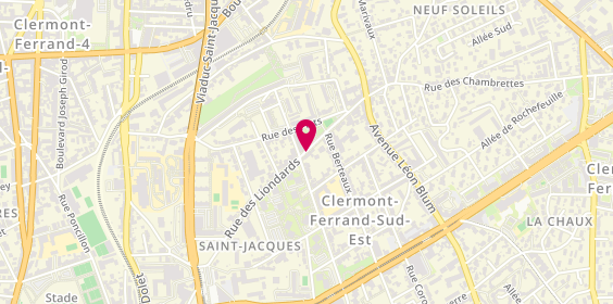 Plan de GUERIN Carole, 25 Rue des Liondards, 63000 Clermont-Ferrand