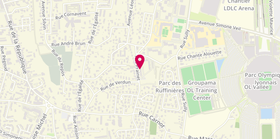 Plan de GIRARDOT Véronique, 17 Rue Prainet, 69150 Décines-Charpieu