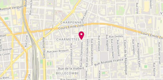 Plan de AUVERSAQUE Jérôme, 83 Bis Rue des Charmettes, 69100 Villeurbanne