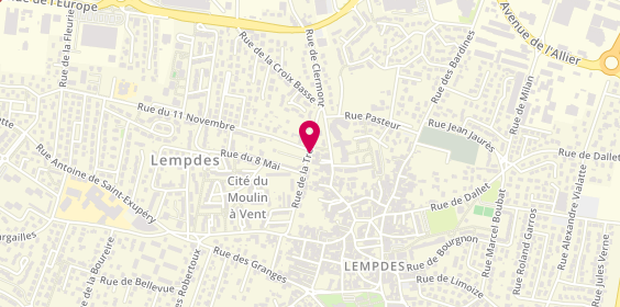 Plan de LOUIS Madeline, 1 Bis Rue de la Treille, 63370 Lempdes