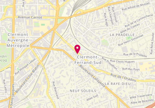 Plan de RAYMOND Julien, 28 Rue de l'Oradou, 63000 Clermont-Ferrand