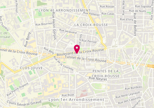 Plan de VERCHER Myriam, 106 Boulevard de la Croix Rousse, 69001 Lyon