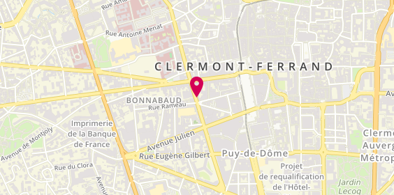 Plan de CHARBONNEL Lucie, 13 Rue Bonnabaud, 63000 Clermont-Ferrand