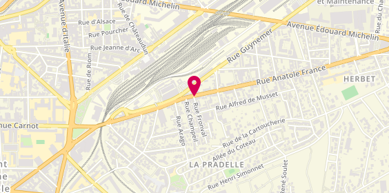 Plan de COURTET Laetitia, 58 Rue Anatole France, 63000 Clermont-Ferrand