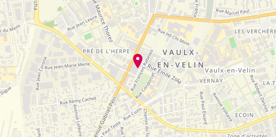 Plan de WOTTIER Nadia, 32 Rue Francois Rabelais, 69120 Vaulx-en-Velin