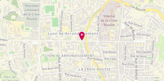 Plan de GAUDILLIERE Pascaline, 44 Rue Jacques Louis Henon, 69004 Lyon