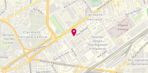 Plan de VEYSSET Magali, 17 Rue Pelissier, 63100 Clermont-Ferrand
