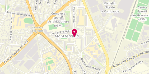 Plan de BATIFOULIER-MAYOUX Catherine, 1 Rue Portefort, 63100 Clermont-Ferrand