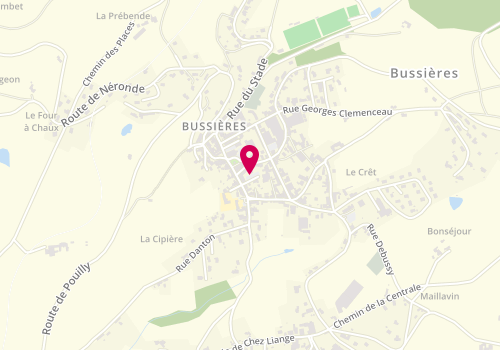 Plan de BERTHET Fanny, Place Vaucanson, 42510 Bussières
