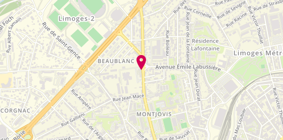 Plan de LHOMME France, 101 Bis Avenue Montjovis, 87100 Limoges