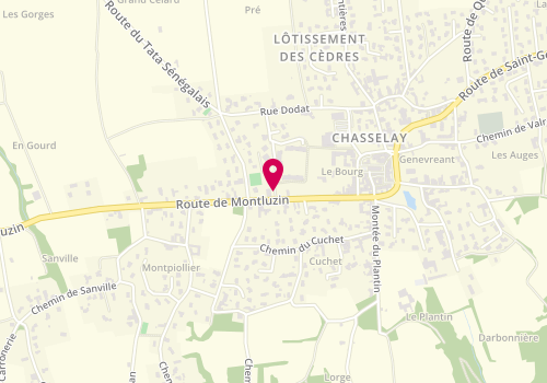 Plan de ROUSSET Louisa, 256 Route de Montluzin, 69380 Chasselay