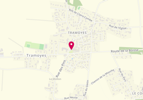 Plan de THOMAS BILLOT Floriane, 75 Route de la Boisse, 01390 Tramoyes