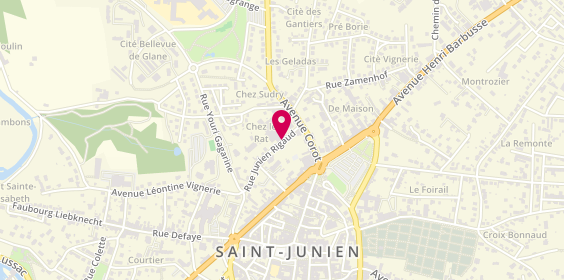 Plan de BESSON-NYLAND Angeline, 27 Rue Junien Rigaud, 87200 Saint-Junien