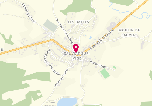 Plan de DOURDOIGNE Laetitia, 3 Rue de l'Eglise, 87400 Sauviat-sur-Vige