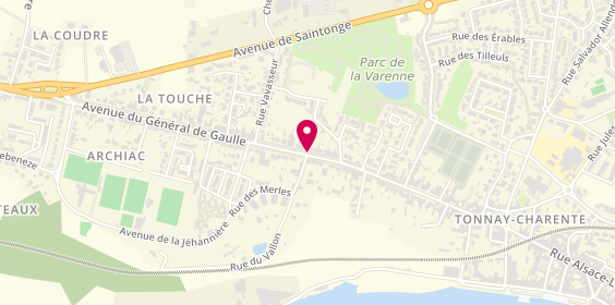 Plan de JUTANT Véronique, 100 Avenue du General de Gaulle, 17430 Tonnay-Charente