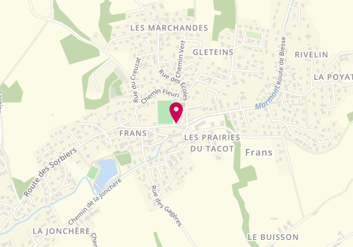 Plan de DESCOLLONGES Lucie, 44 Route des Sorbiers, 01480 Frans