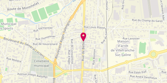 Plan de MONTVERNAY PELAZZO Emmanuelle, 306 Rue de Belleville, 69400 Villefranche-sur-Saône