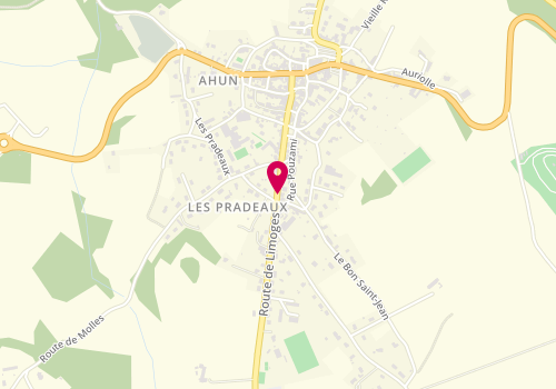 Plan de PRADILLON Isabelle, 47 Route de Limoges, 23150 Ahun