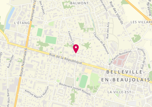 Plan de BOUCHACOURT Claire, 85 Rue Jean Carron, 69220 Belleville-en-Beaujolais