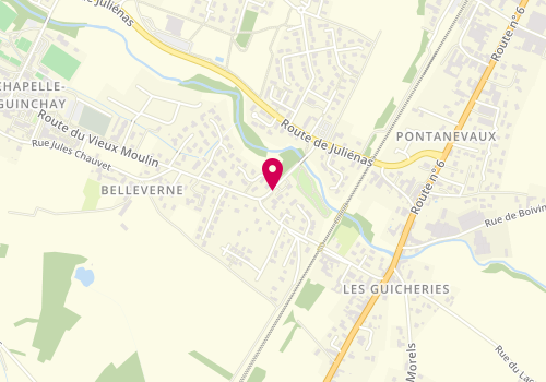 Plan de DONDON Fanny, 755 Route du Vieux Moulin, 71570 La Chapelle-de-Guinchay