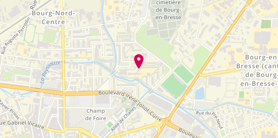 Plan de EL KHDADI TOURNIER Elodie, 100 Place Louis Bleriot, 01000 Bourg-en-Bresse