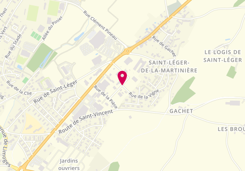 Plan de NOCQUET Virginia, 2 Bis Rue de la Vigne, 79500 Saint-Léger-de-la-Martinière